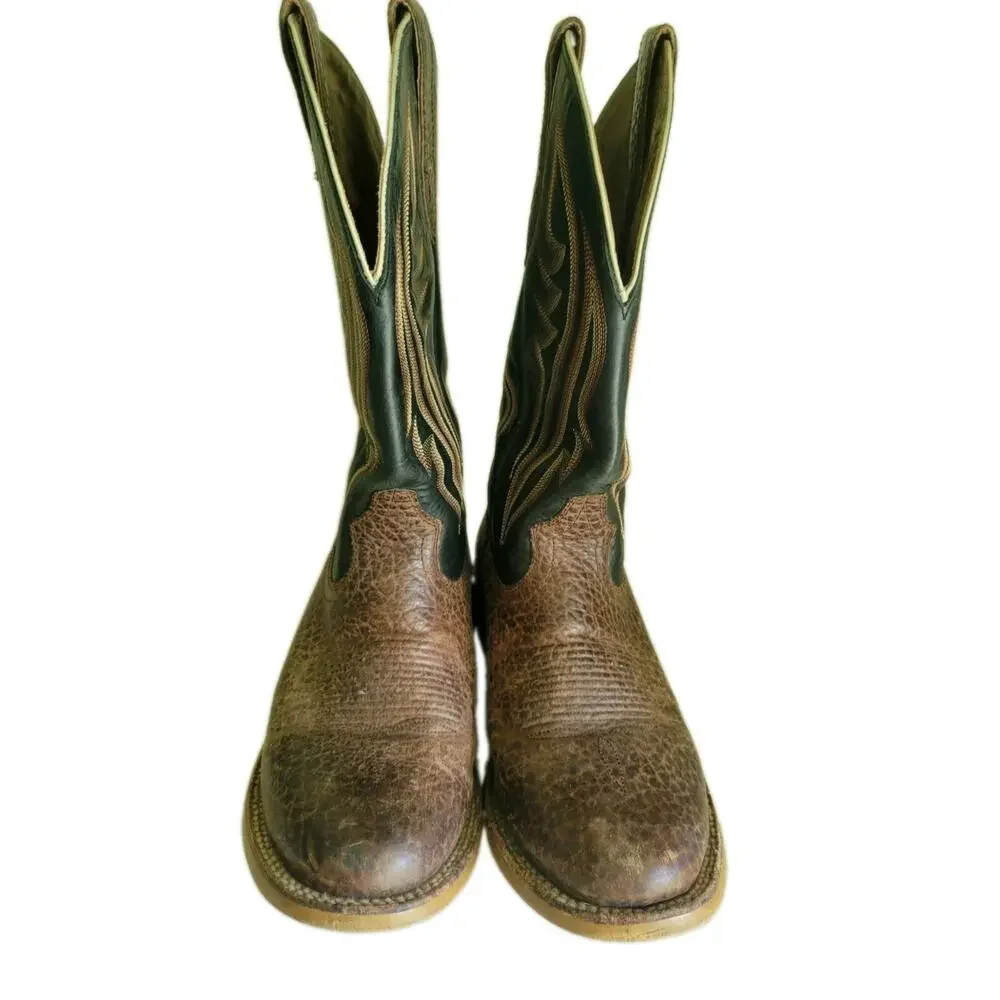 Ariat Match Up Boot Pebbled Brown/Deputy Black Size 9.5 Style 10023157 Round Toe